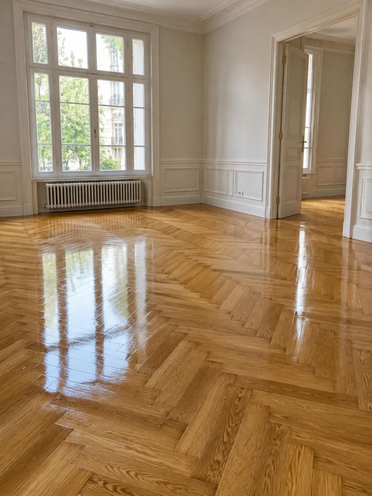 Parquet pulido y plastificado